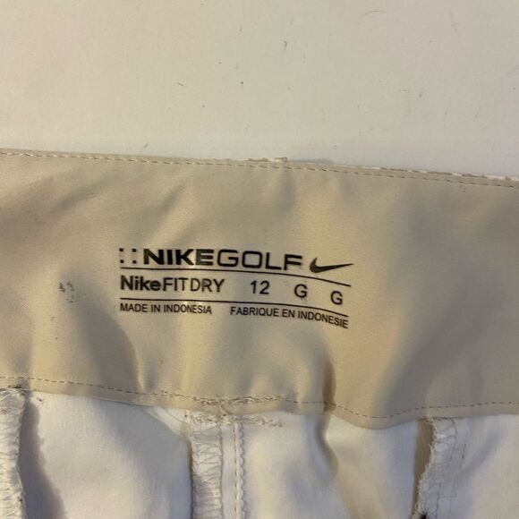 Nike dri fit golf pants size 12 beige white - Picture 3 of 5